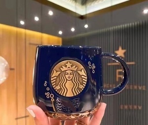 【赔钱处理】星巴克马克杯星巴克新款咖啡杯限量版铜章珐琅杯子男