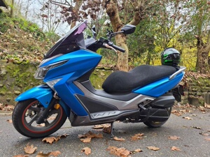 17年7月,光阳赛艇300i 水冷前后abs .改牛角刹车双