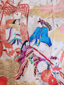 【平安京贵族十二单姬柄未仕立振袖】日本进口正统和服