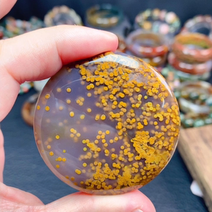 海洋碧玉老料极品圆牌