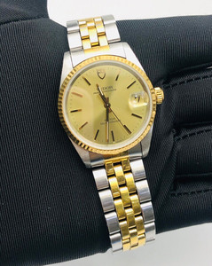 单表帝舵王子系列m72033蓝宝石玻璃18k间金表带自动男士