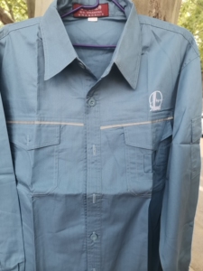 全新的齐鲁石化工作服,夏装一套防静电棉的