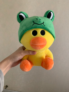 line friends 青蛙头套沙莉鸡坐姿玩偶 居家毛绒公