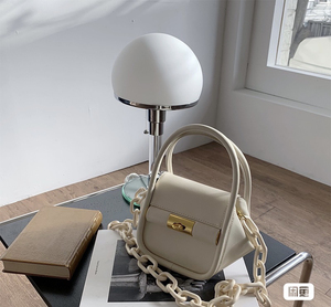 现货maronnie盛太雪糕定制 时尚链条头成牛皮包包女单肩