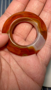 【仿古】战国玛瑙红缟三才环