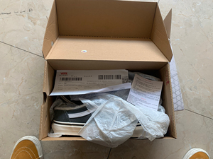 vans oldskool加绒一脚蹬 灰色 全新盒装发票标签