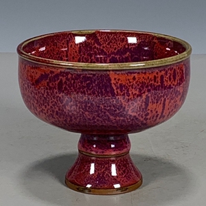 古董古玩旧货老货古瓷杂项老窑瓷钧瓷窑变釉高足杯 58元