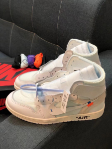 原盒aj1 x ow offwhite联名白乞丐纯白欧洲限定