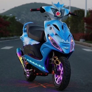 新款鬼火摩托车爆改踏板白幽灵暴走125cc燃油代步车省油助力