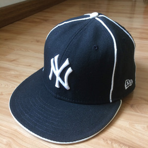 usa制造 纽约ny洋基羊毛料平沿棒球帽l码,7又5/8,适