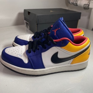 0021人付款淘宝air jordan 1 low aj1 蓝黄湖人黑蓝橙低帮男女篮球鞋