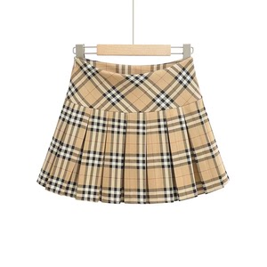博柏利burberry巴宝莉bbr经典格子条纹百褶裙 短裙