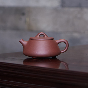 小石瓢壶 国助工陈菊华老师手工制 150cc正品原矿紫泥宜兴紫砂壶