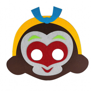 厂家亏本清货,孙悟空卡通儿童面具,西游记齐天大圣毛绒布面具