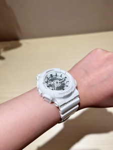 卡西欧baby g手表 纯白色 货号:ba-110-7a3