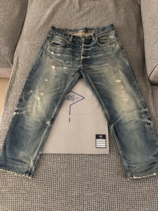 madness 17aw水洗九分牛仔裤 油牛 m码,原包装袋