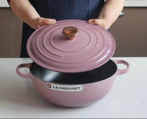 (全新无瑕疵)法国酷彩26cm炒锅妈咪锅 铸铁珐琅锅 炖锅