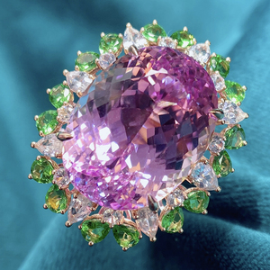 icesoftware淘宝美国代购column㊣ 手作华丽紫锂辉石拉长石点缀西瓜