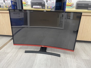 icb h3216c 32寸曲面液晶显示器,红黑电竞款,32