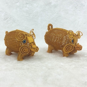 【小猪】创意手工艺品铝丝铝线动物模型特色旅游纪念品景区热卖