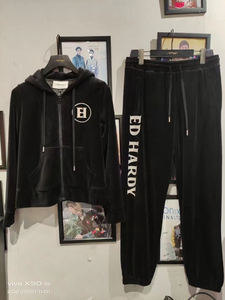 edhardy埃德哈迪全新正品女士丝绒套装s码_阿里巴巴找货神器