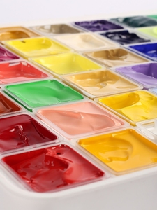 文萃经典专业级水粉颜料42色套装带手提盒学生用初…&nbsp;&nbsp