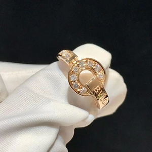 实拍细节图宝格丽钱币戒指18k金au750南非天然真钻