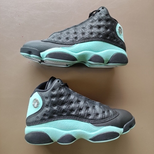 aj13鳄鱼皮黑绿蒂芙尼42.5码