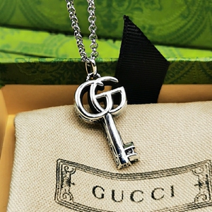正品代购gucci/古驰酷奇项链男女双g吊坠钥匙纯银做旧情侣