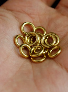 黄铜实心开口环，文玩挂环连接环，铜环连接圈DIY手串配饰铜圈