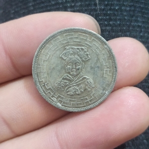 古玩银元银币收藏清代道光元年慈禧太后头像小银毫背孔雀开屏,品