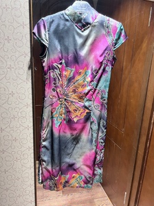 素罗依正品真丝旗袍，购于南京金鹰专柜