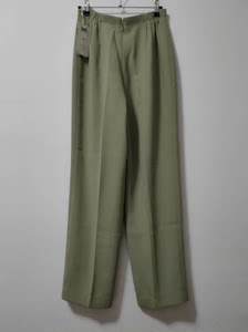 依瑶豆绿色长裤，160/90y，全衬，全新带吊牌。腰部有松紧