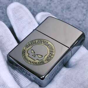 全新正品zippo打火机 骷髅 哈雷戴维森 银色精雕