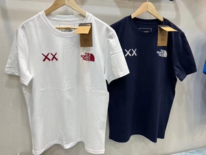 tnf北面 x kaws联名款短袖,260g双纱纯棉面料,经