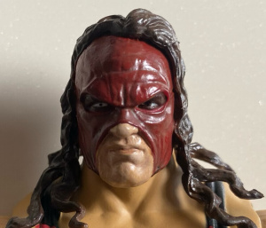 wwe摔角头雕,kane头雕重涂,试做不接单,涂着玩[憨笑]