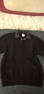 鹿王羊绒衫，100%羊绒，加厚款，深灰色，绵软顺滑舒适，针线