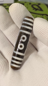 天珠 五眼天珠 168包邮 57x13mm 14年藏区大昭寺