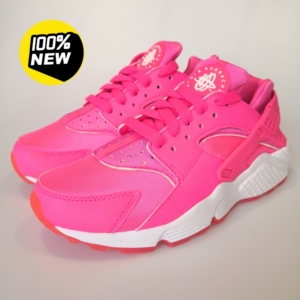 耐克nike huarache华莱士女款低帮白粉色定制版休闲