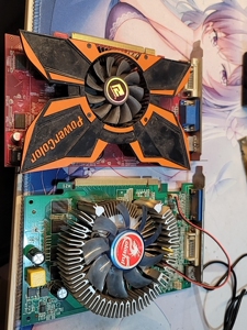 迪兰hd6570 七彩虹9600gt 显卡两张 9600风扇