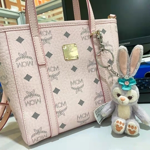 mcm新款菜篮子粉色兔子黑色米色mini小全新正品专柜女包单