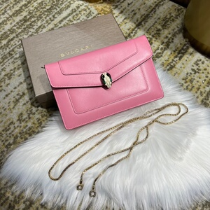 bvlgari宝格丽樱花粉蛇头包 woc 链条包7315单肩斜挎