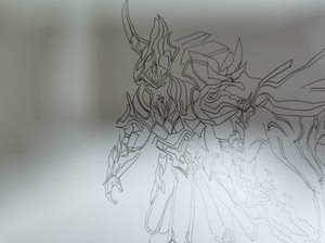 王者荣耀:关羽—冰锋战神铅笔手绘