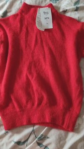 韩版早春宽松显瘦高领大红色短款羊毛毛衣女在淘宝店韩国代购店铺