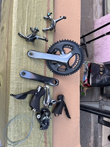 禧玛诺4700套件,左边曲柄有一点滑丝