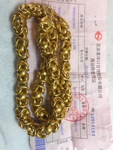 菜百首饰男士黄金项链