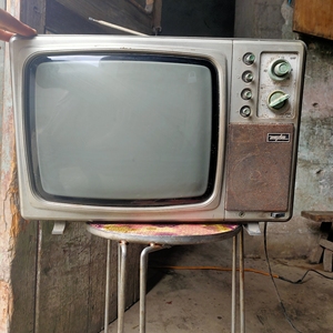 000人付款淘宝老牌西湖黑白电视机,年代久远,开关上都有了铜锈,收藏