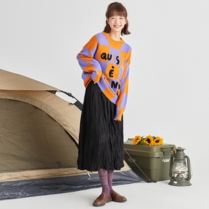 森林鸟女装 格子毛衣