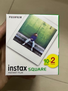 富士拍立得方形4寸白边相纸双包20张，适用于SQ20、SQ1