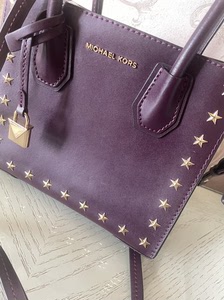 mk杨幂同款小号铆钉星星包,紫色,不刀.